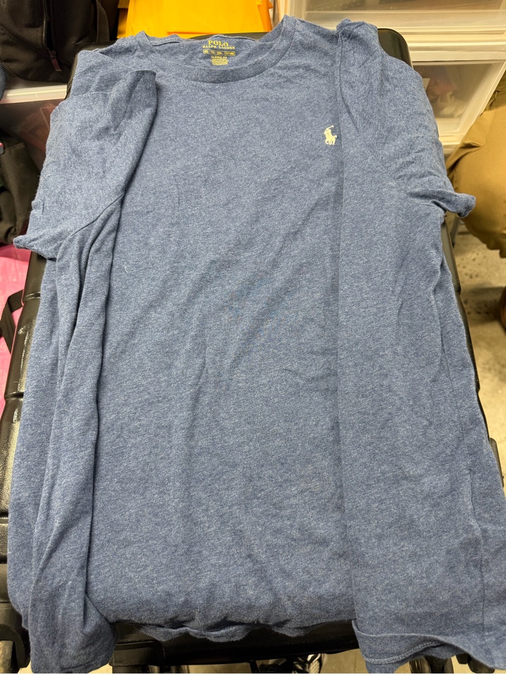 Polo by Ralph Lauren Blue Heather Long Sleeve Crew Tee